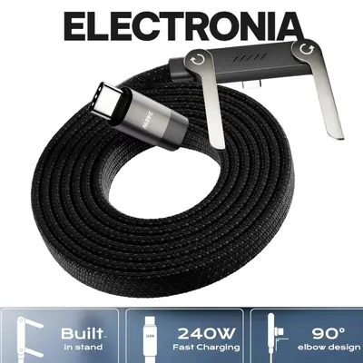 Cable 3 in 1 240W C to C Stand Cable Fast Charging Cable