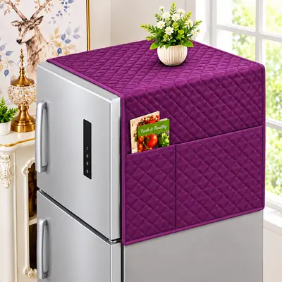 1 Pc Cotton Quilted Refrigerator Cover