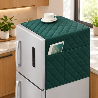1 Pc Cotton Quilted Refrigerator Cover