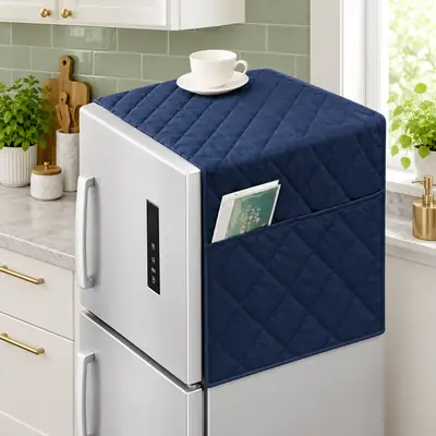1 Pc Cotton Quilted Refrigerator Cover
