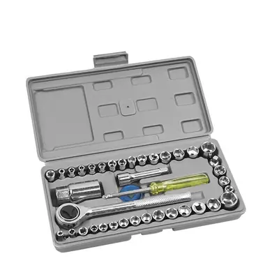 Aiwa 40-Piece Toolkit Set with Socket Ratchet Wrench