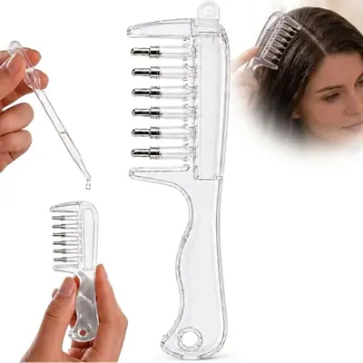 Transparent Hair Scalp Applicator Comb, Manual Scalp 