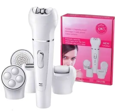 Kemei 5-in-1 Rechargeable Women's Face Hair Remover