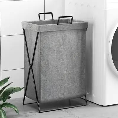 Laundry Hamper Basket With Metal Rods