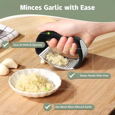 Stainless Steel Garlic Press Rocker & Crusher Kitchen Tool