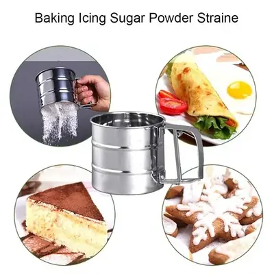 Stainless Steel Flour Sifter & Mesh Sieve for Baking uses