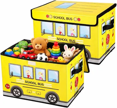 School Bus Toy Storage Organizer & Seat