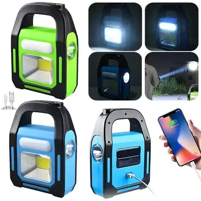 USB Rechargeable LED Camping Lantern with Solar Charging