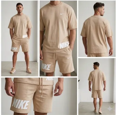 Men Dri Fit Printed Track Suit Beige Slim Fit 2 Pcs thumbnail 2