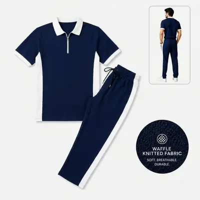2 Pcs Men's Dri Fit Texture Track Suit