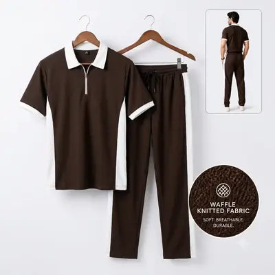 2 Pcs Men's Dri Fit Texture Track Suit