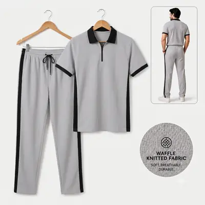 2 Pcs Men's Dri Fit Texture Track Suit