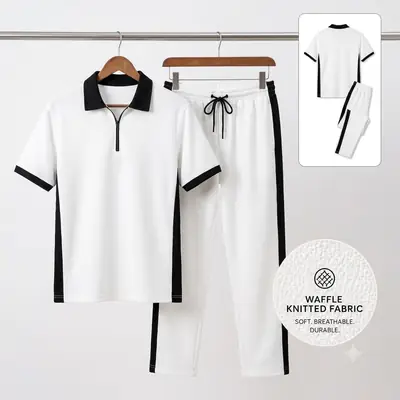 2 Pcs Men's Dri Fit Texture Track Suit