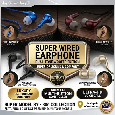 Super Bass Wired Earphone SY-806 | Ultimate Sound