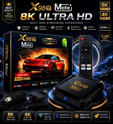 Smart TV Box X98Q Mate 8K Media Player Live TV
