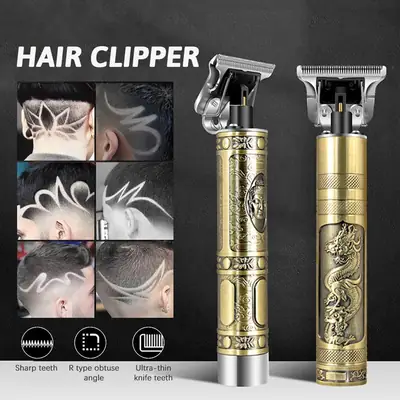 Pack of 2 Vintage Gold T9 Hair Clipper Metallic Outliner