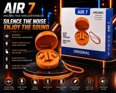 Air 7 Wireless Earbuds ANC Noise Cancelling Bluetooth 5.3