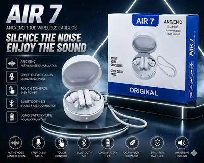 Air 7 Wireless Bass Earbuds Deep Sound Bluetooth Earphone