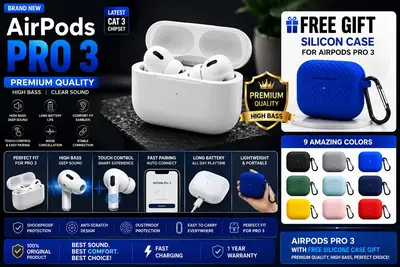Pack of 2 Pro 3 Wireless Earbuds & 2 Free Covers