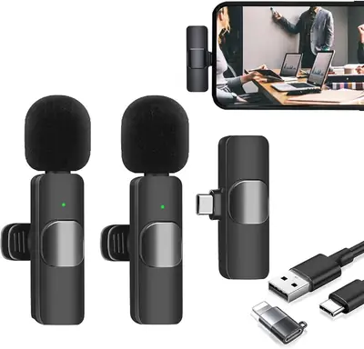 K9 Dual Wireless Mic for Youtube Vlogging Facebook Live