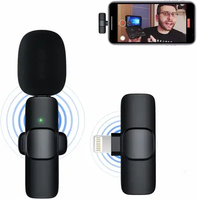 Wireless Microphone K9 Dual Lapel Mic Type-C Interface
