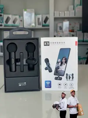 Pack of 2 PCs K9 Dual Wireless Mic For Live Vlogging 