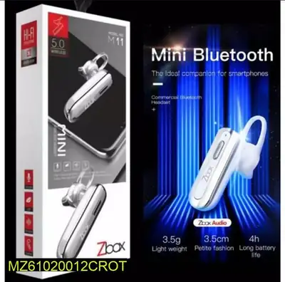 Pack of 2 PCs M11 Mini Bluetooth Earphone Solo Earpiece