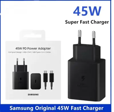 Premium 45W PD Fast Wall Charger & 5A Type-C Cable Set