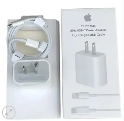 20W Wall Charger Adapter Plus Fast Charging Data Cable