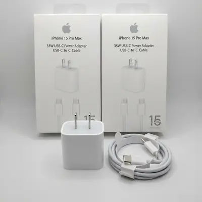 Pack of 2 Fast Charger 20W Adapter & Type C Cable Set