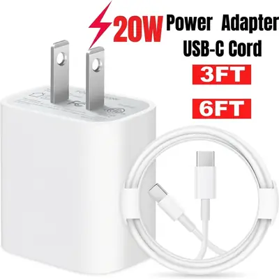 Pack of 3 PCs High Speed 20W Charger with Long Cables