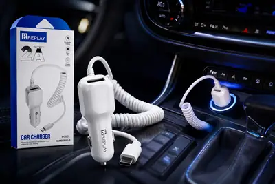 Pack of 2 Replay RP-11 2.4A Fast Car Charger Adapter