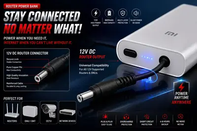 3 Pack Xiaomi 12V Mini UPS Router Power Bank 20000mAh