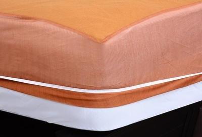 Mustard Terry Cotton Mattress Cover Double Bed Waterproof Easy Wash thumbnail 3
