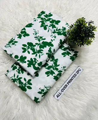 2 Pcs Women's Unstitched Printed Suit thumbnail 2