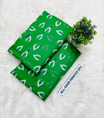 2 Pcs Women's Unstitched Printed Suit thumbnail 2