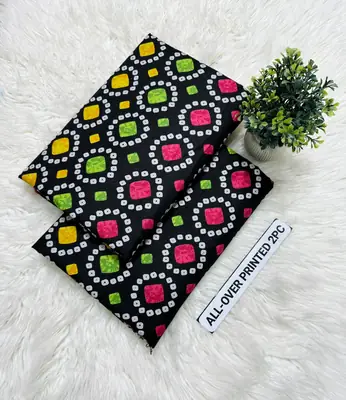 2 Pcs Women's Unstitched Printed Suit thumbnail 2