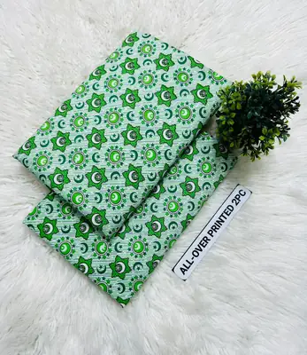 2 Pcs Women's Unstitched Printed Suit thumbnail 2