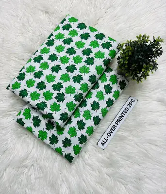 2 Pcs Women's Unstitched Printed Suit thumbnail 2