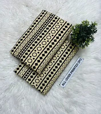 2 Pcs Women's Unstitched Printed Suit thumbnail 2