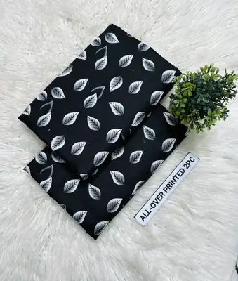 2 Pcs Women's Unstitched Printed Suit thumbnail 2