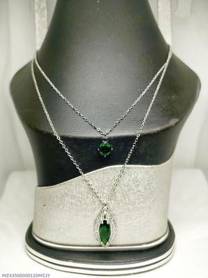 Green Blue Alloy Pendant for Daily & Bridal Wear thumbnail 3