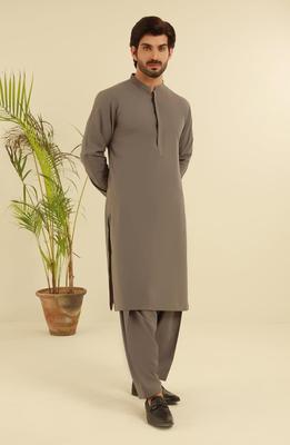 Men’s Unstitched Wool Plain Suit