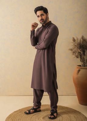 Men’s Unstitched Wool Plain Suit