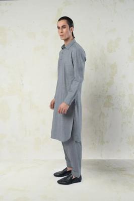 Men’s Unstitched Wool Plain Suit