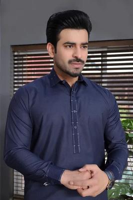 Men’s Unstitched Wool Plain Suit