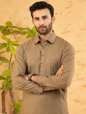Men’s Unstitched Wool Plain Suit