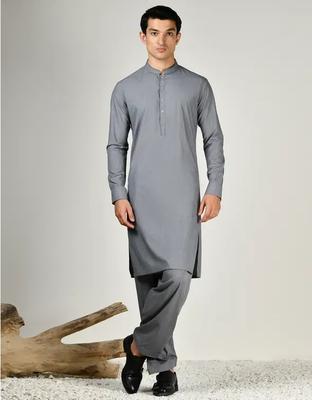 Men’s Unstitched Wool Plain Suit