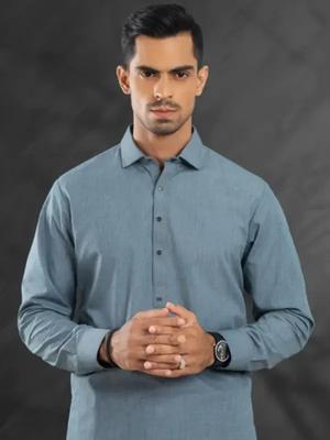 Men’s Unstitched Wool Plain Suit