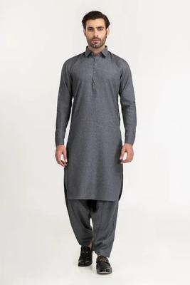 Men’s Unstitched Wool Plain Suit